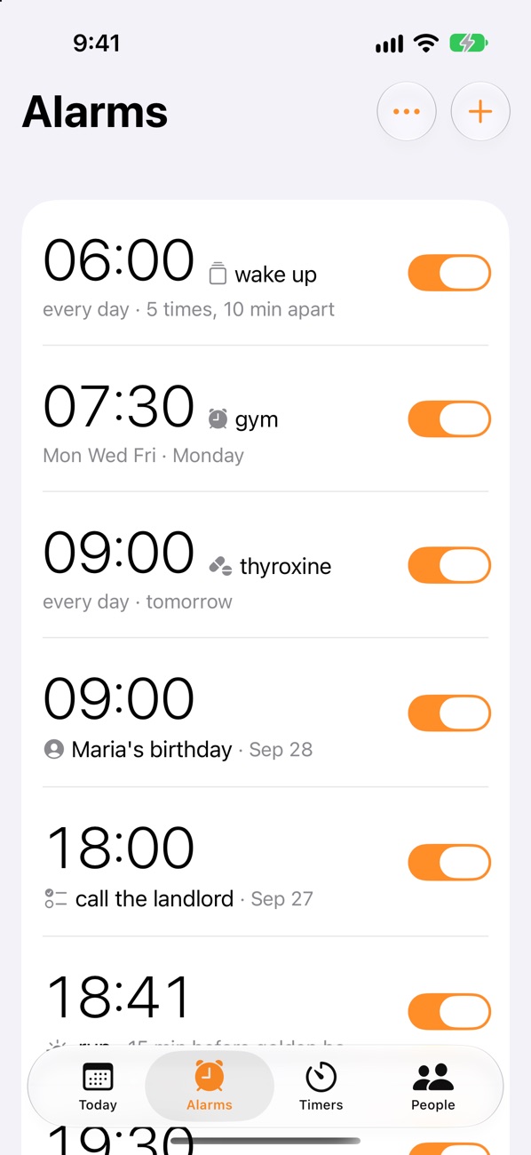 Alarms